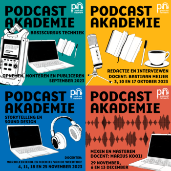 Alle plaatjes van de cursssen van de Podcastakademie in het najaar samengevoegd